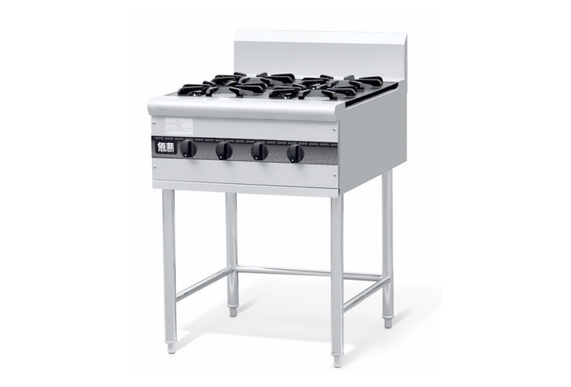 Gas four head double ring flat head furnace